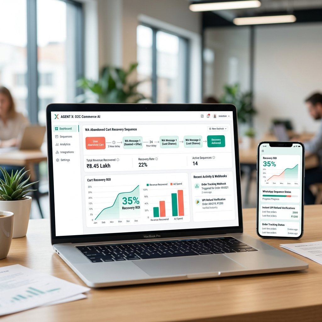 E-commerce abandoned cart recovery and automated support AI agent preview