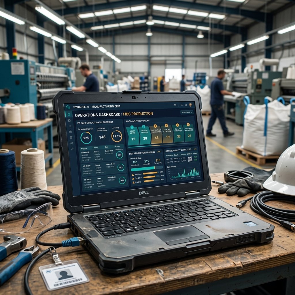 Industrial manufacturing AI purchase order data extraction and QR quality control preview