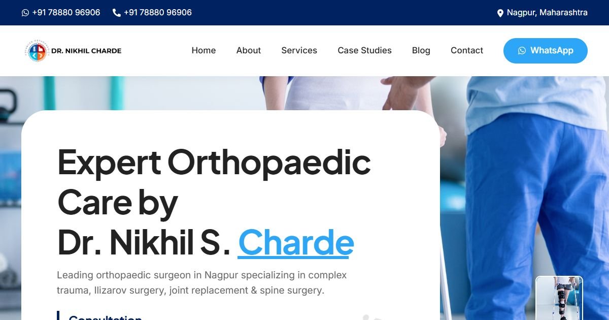 WordPress to ReactJS migration case study for orthopaedic centre website by Curve Metrics